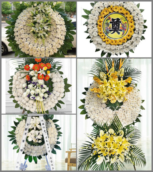山东青岛即墨市灵山镇柳沟一村花圈速递